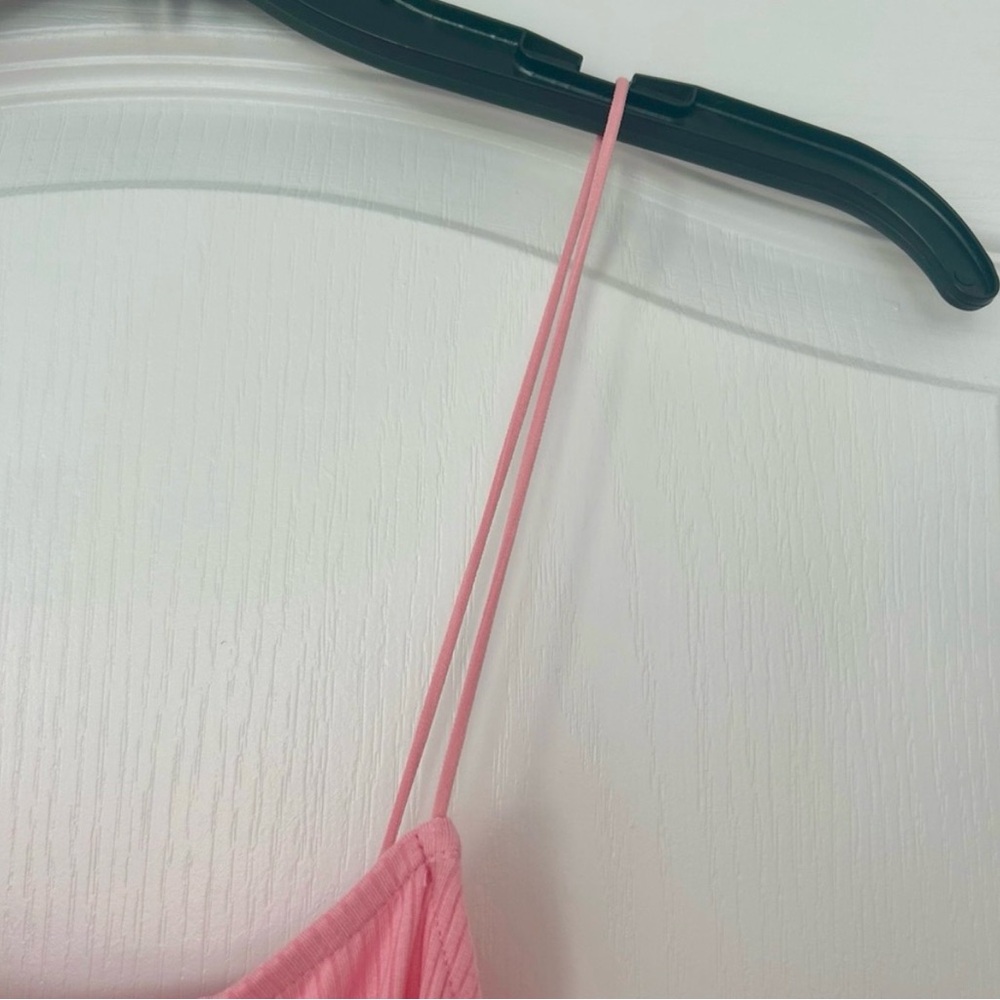 Pink Ribbed Mini Dress - Picture 5 of 7